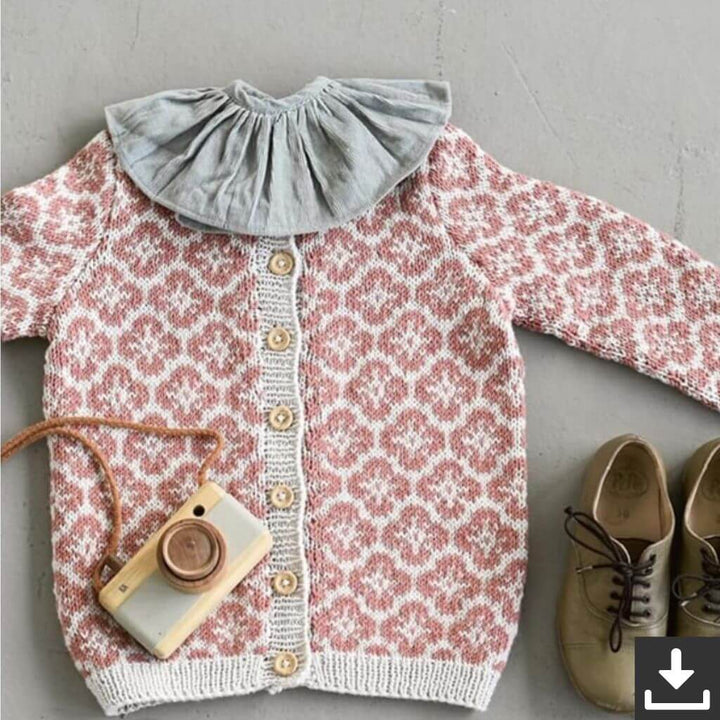 Duo Blumenstrickjacke Fresko - Sandnes Garn Lieblingsgarn
