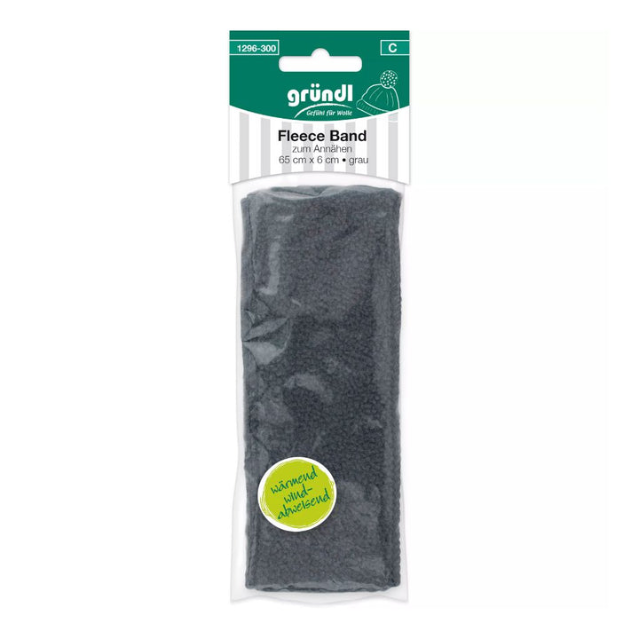 Fleece Band 65 cm x 6 cm Anthrazit Lieblingsgarn