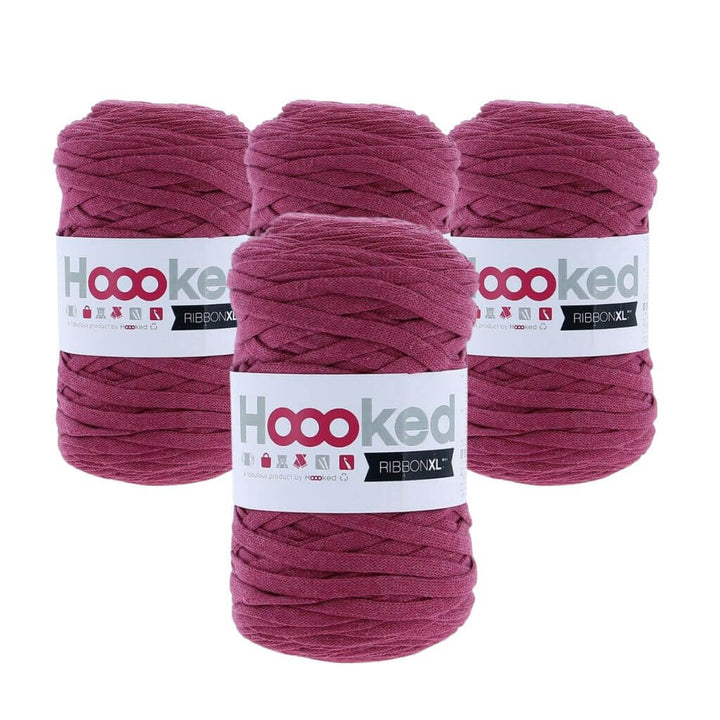 Hoooked RibbonXL 4er Spar-Set Crazy Plum Lieblingsgarn