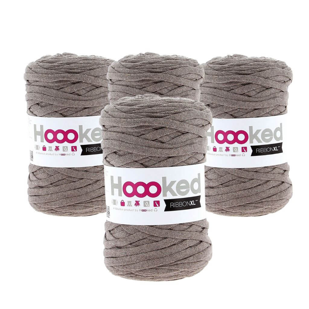 Hoooked RibbonXL 4er Spar-Set Earth Taupe Lieblingsgarn
