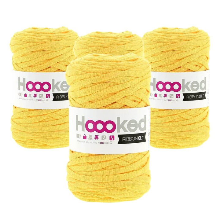 Hoooked RibbonXL 4er Spar-Set Lemon Yellow Lieblingsgarn