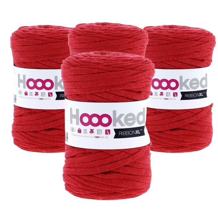 Hoooked RibbonXL 4er Spar-Set Lipstick Red Lieblingsgarn