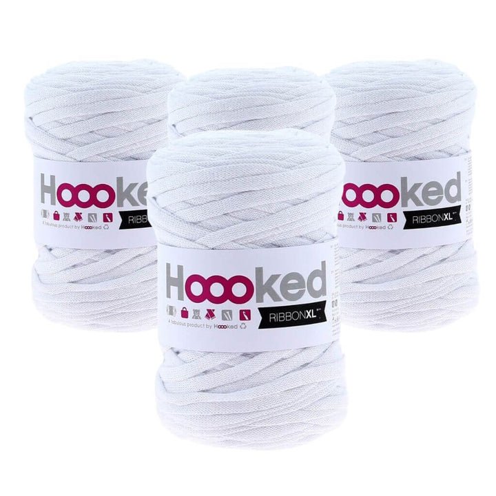 Hoooked RibbonXL 4er Spar-Set Optic White Lieblingsgarn
