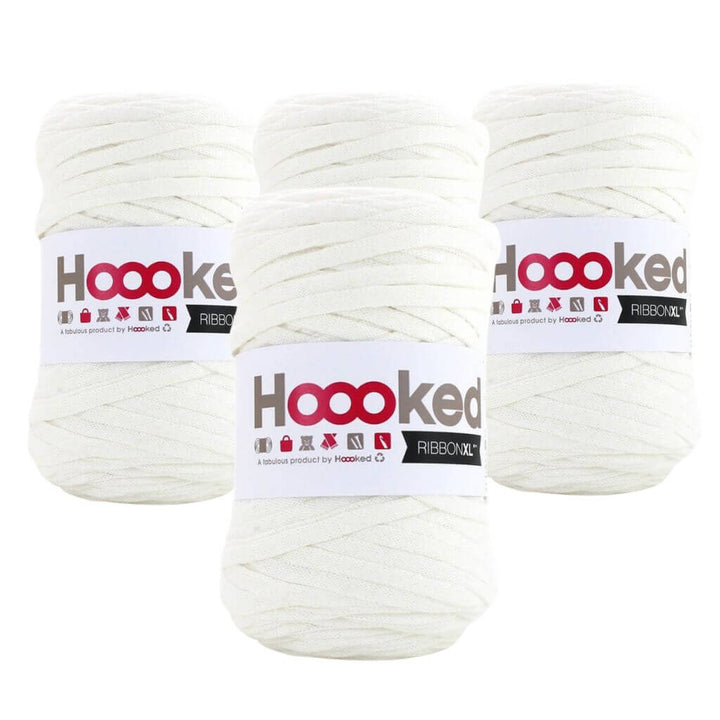 Hoooked RibbonXL 4er Spar-Set Pearl White Lieblingsgarn
