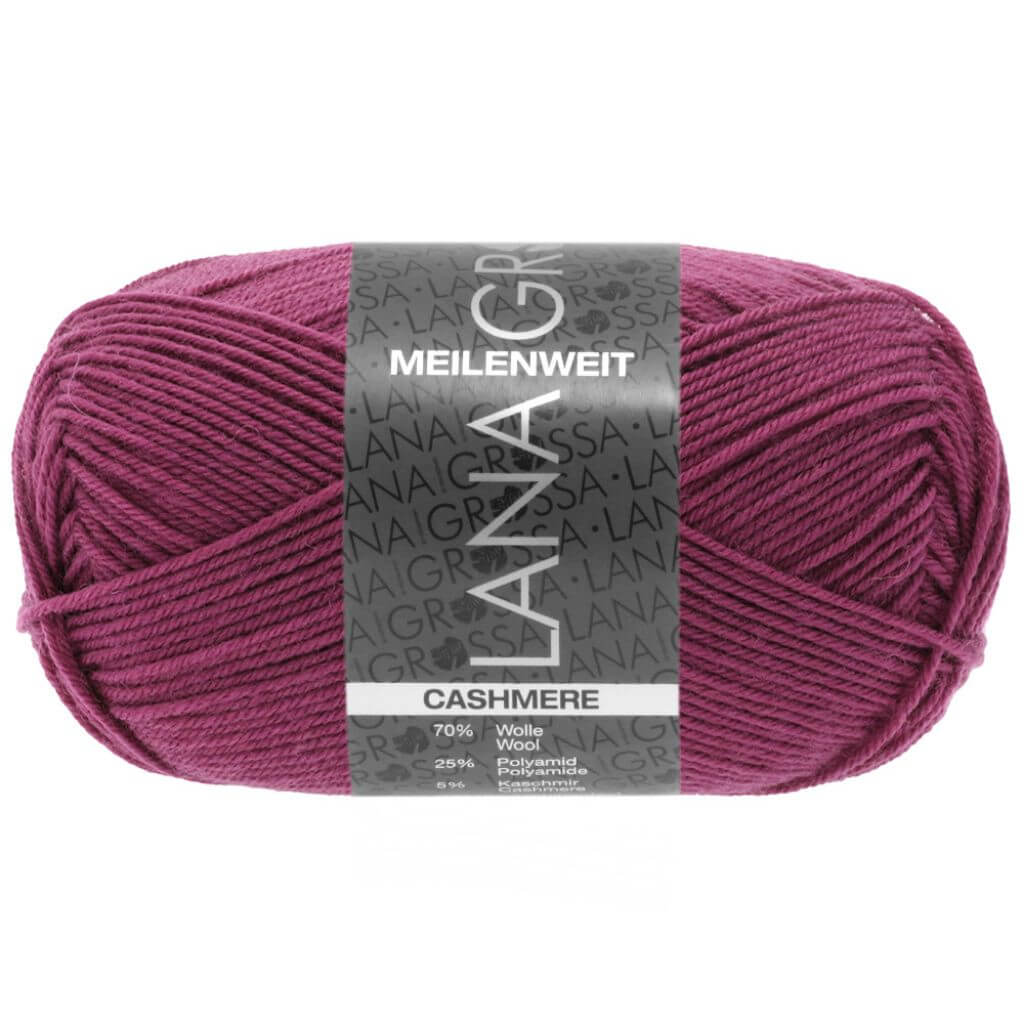 Lana Grossa Meilenweit 50 Cashmere 52 - Fuchsia Lieblingsgarn