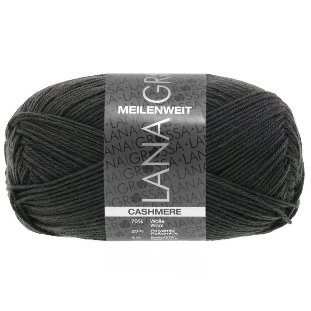 Lana Grossa Meilenweit 50 Cashmere 55 - Anthrazit Lieblingsgarn