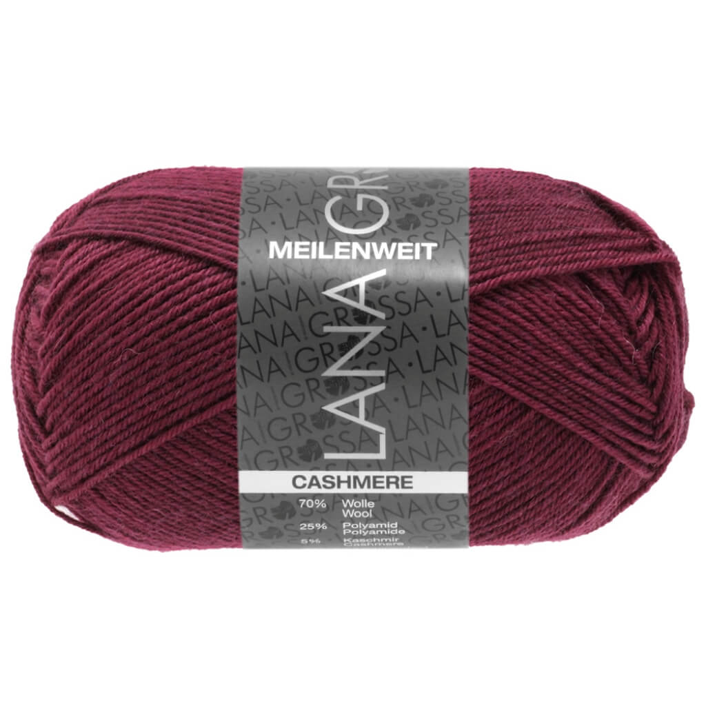 Lana Grossa Meilenweit 50 Cashmere 44 - Bordeaux Lieblingsgarn