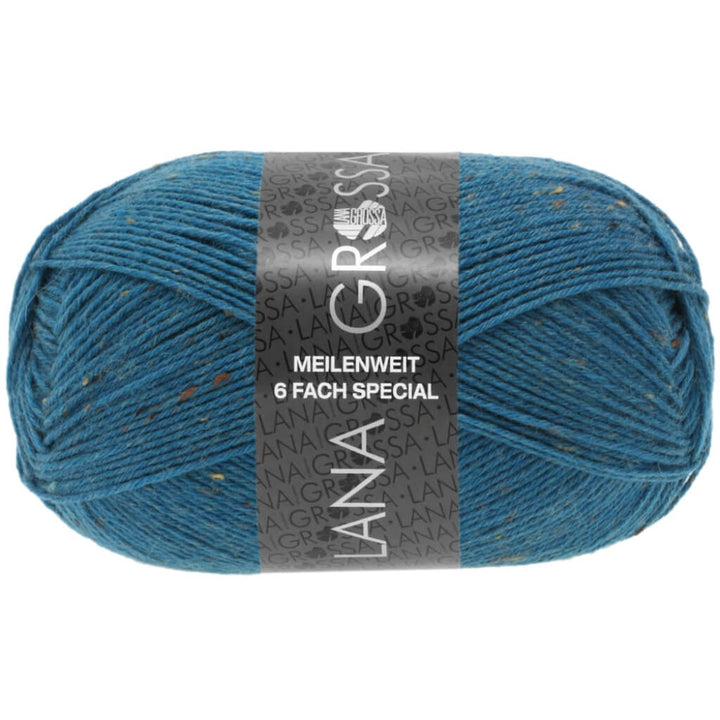 Lana Grossa Meilenweit 6-F 150 Tweed 9236 - Petrol Lieblingsgarn