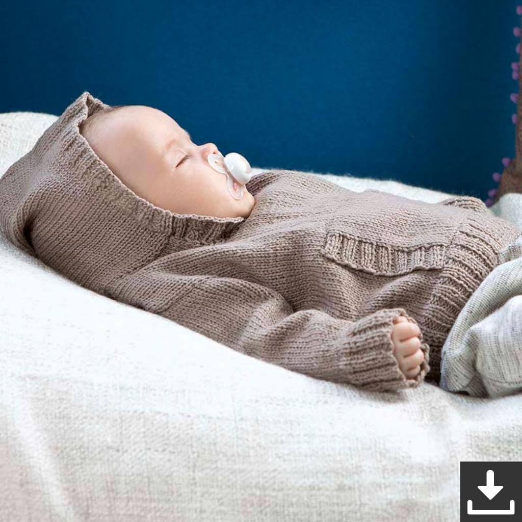 Merino Bébé Kapuzenpullover - Lang Yarns Modell 221-08 Lieblingsgarn