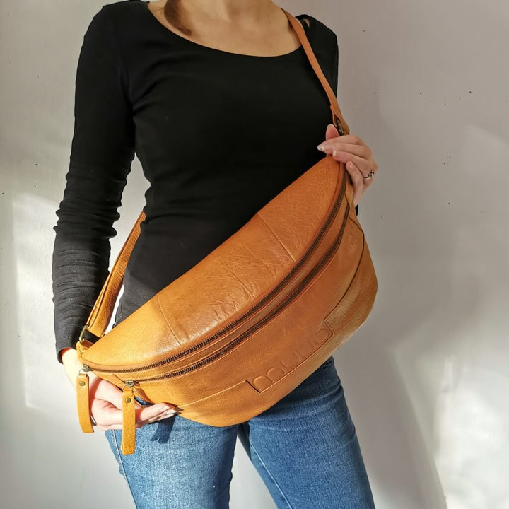 muud Vegas XL - Leder Gürteltasche Lieblingsgarn