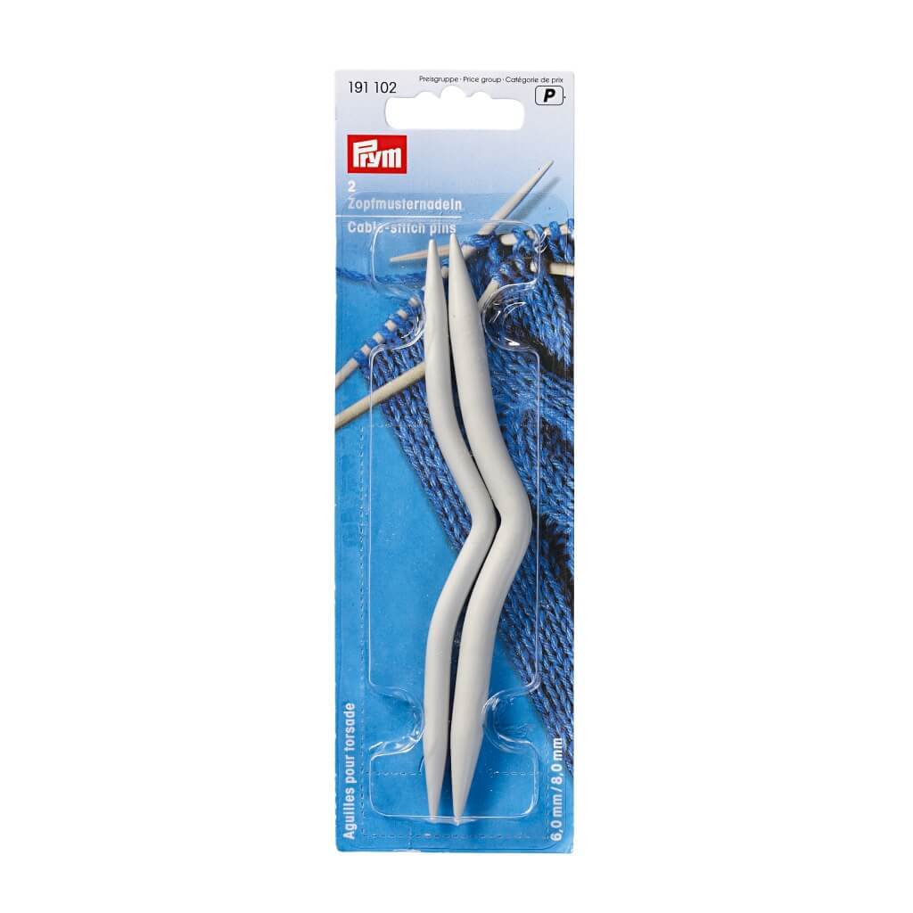 PRYM Zopfmusternadeln 2er Set 6 mm + 8 mm Lieblingsgarn