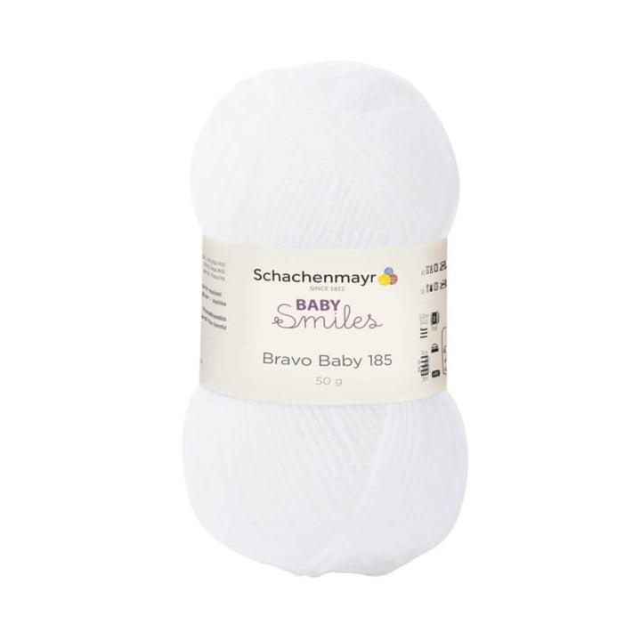 Schachenmayr Baby Smiles Bravo Baby 185 Babygarn 1001 - Weiß Lieblingsgarn