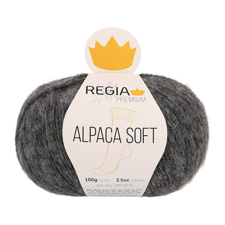 Schachenmayr Regia Premium Alpaca Soft 95 - Anthrazit meliert bei bei bei bei bei bei bei bei bei bei bei bei Lieblingsgarn