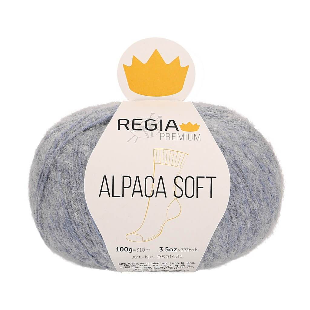 Schachenmayr Regia Premium Alpaca Soft 50 - Hellblau meliert bei bei bei bei bei bei bei bei bei bei bei bei Lieblingsgarn