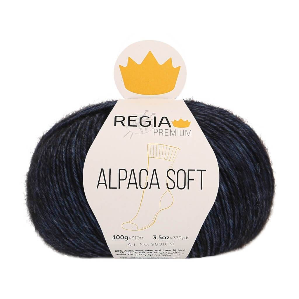 Schachenmayr Regia Premium Alpaca Soft 55 - Nachtblau meliert bei bei bei bei bei bei bei bei bei bei bei bei Lieblingsgarn